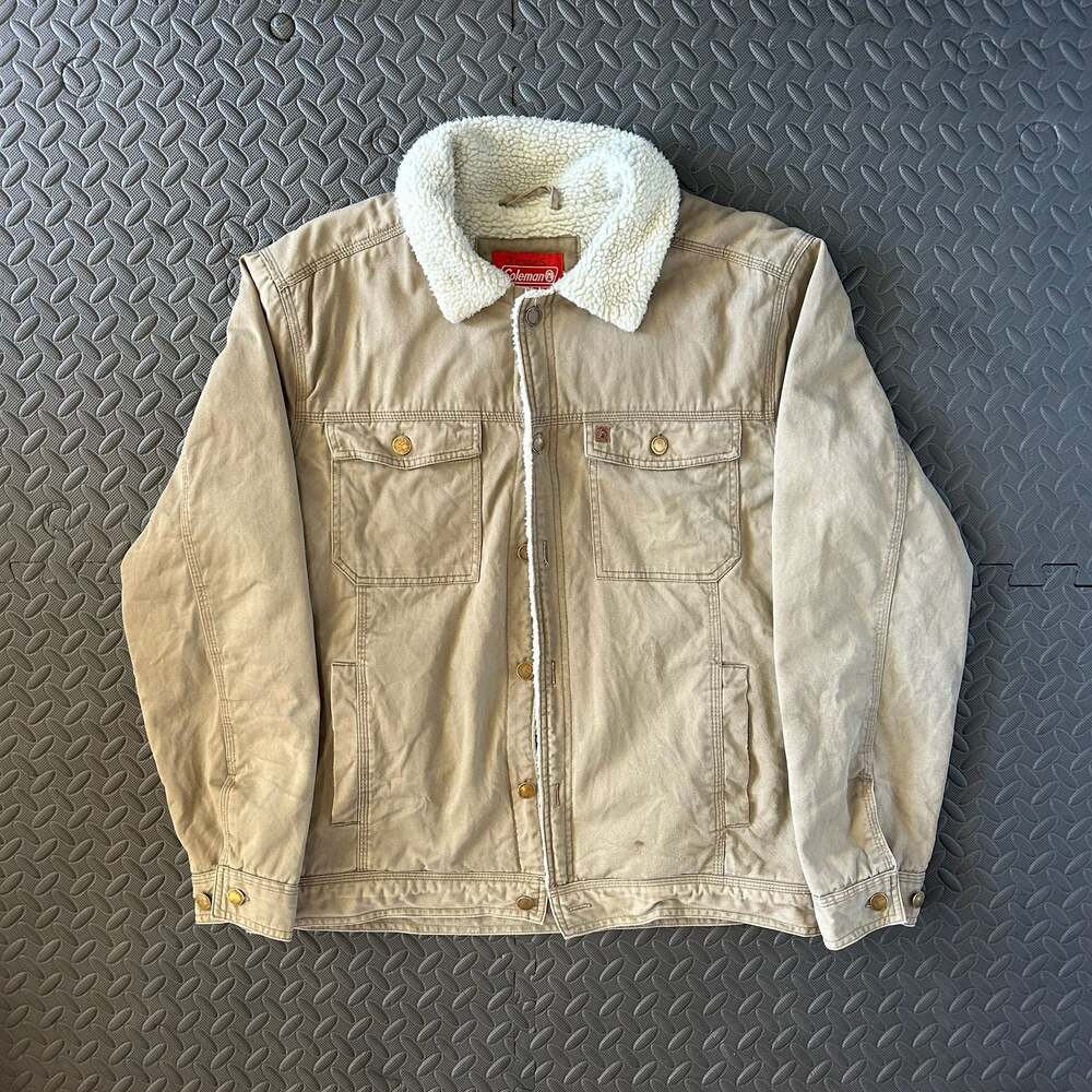 Coleman Men's Sherpa-Lined Canvas Workwear Jacket